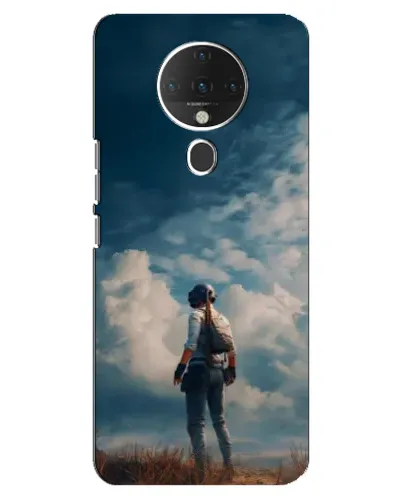 Чехол для TECNO Spark 6 с картинкой «Герой PUBG на скале»