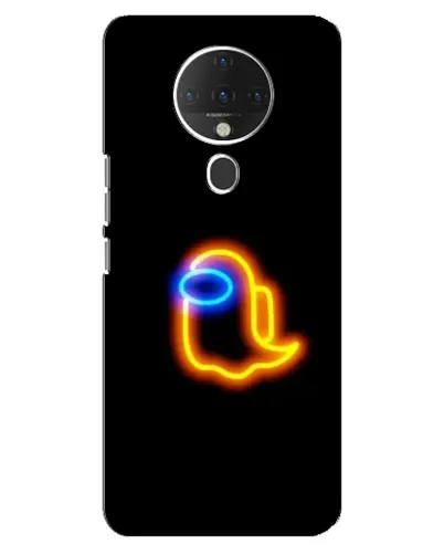 Чехол для TECNO Spark 6 с картинкой «Among Us неоновое сияние»