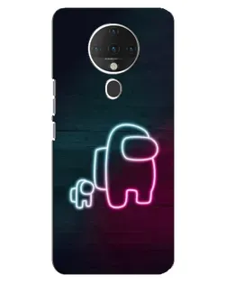 Чехол для TECNO Spark 6 с картинкой «Among Us неон-арт»