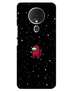 Чехол для TECNO Spark 6 с картинкой «Красный Among Us»