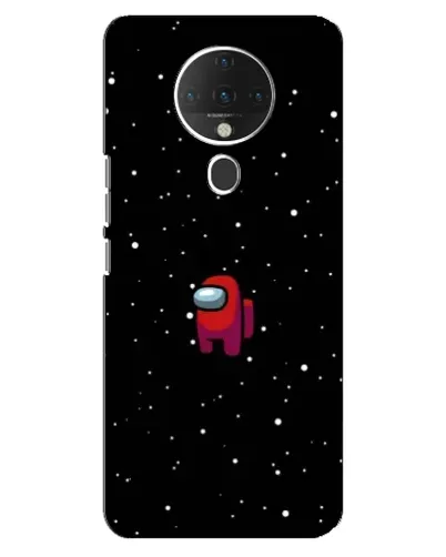 Чехол для TECNO Spark 6 с картинкой «Красный Among Us»