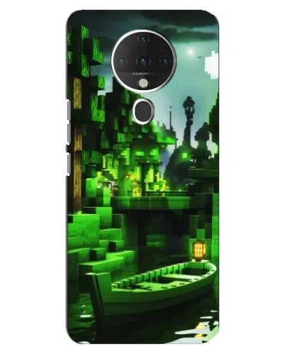 Чехол для TECNO Spark 6 с картинкой «Minecraft лесной пейзаж»