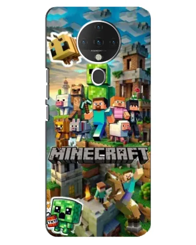 Чехол для TECNO Spark 6 с картинкой «Замок Minecraft»