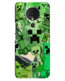 Чехол для TECNO Spark 6 с картинкой «Криперы Minecraft»