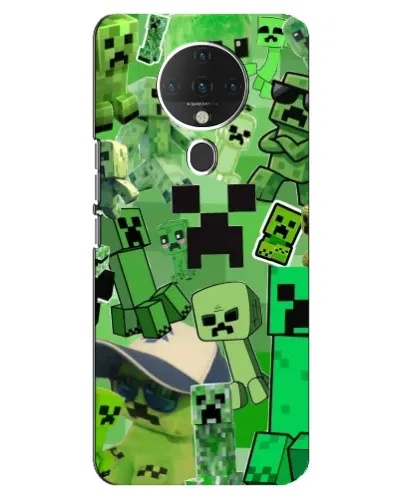 Чехол для TECNO Spark 6 с картинкой «Криперы Minecraft»