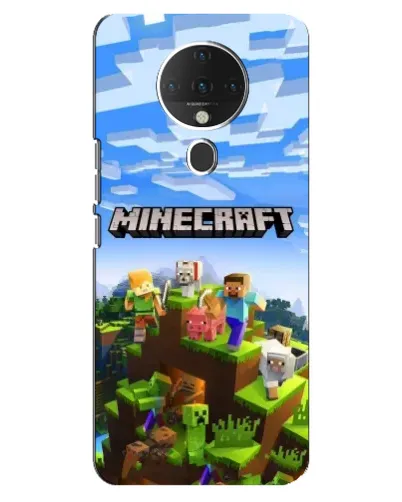 Чехол для TECNO Spark 6 с картинкой «Minecraft классический мир»
