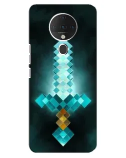 Чехол для TECNO Spark 6 с картинкой «Алмазный меч неон»