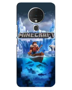 Чехол для TECNO Spark 6 с картинкой «Minecraft ледяной мир»