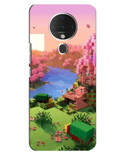 Чехол для TECNO Spark 6 с картинкой «Розовое дерево Minecraft»