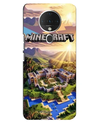 Чехол для TECNO Spark 6 с картинкой «Minecraft панорама»