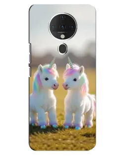 Чехол для TECNO Spark 6 с картинкой «Пара единорогов»