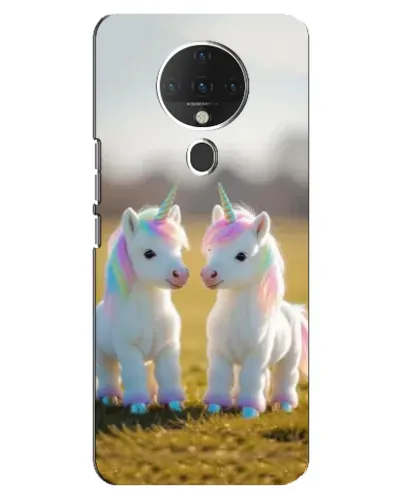 Чехол для TECNO Spark 6 с картинкой «Пара единорогов»
