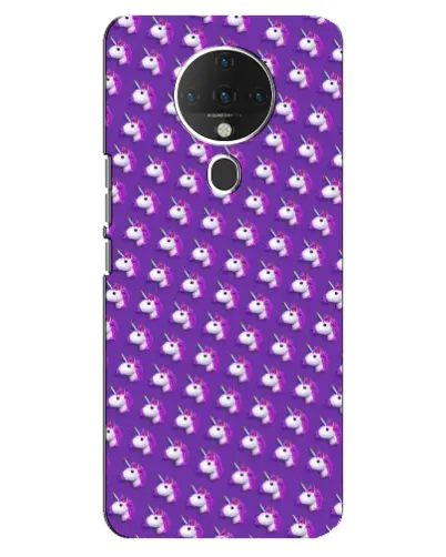 Чехол для TECNO Spark 6 с картинкой «Единороги на фиолетовом»