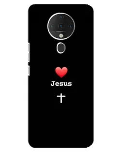 Чохол для TECNO Spark 6 з картинкою «Серце - Jesus»