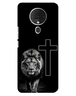 Чохол для TECNO Spark 6 з картинкою «Лев та Хрест»