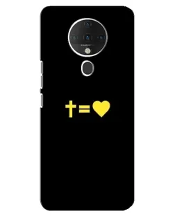 Чохол для TECNO Spark 6 з картинкою «Серце та Хрест»