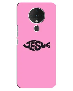 Чохол для TECNO Spark 6 з картинкою «Рожевий символ Jesus»