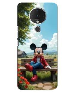 Чехол для TECNO Spark 6 с картинкой «Микки на скамейке»