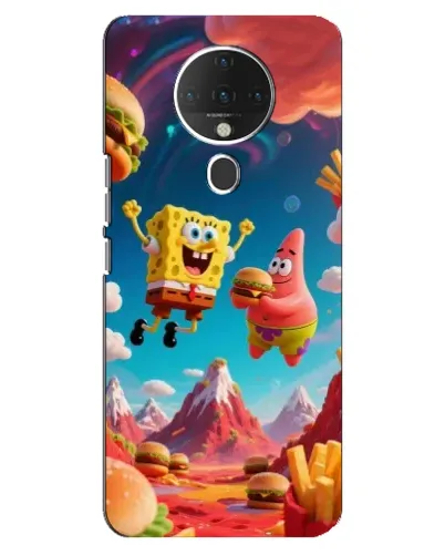 Чехол для TECNO Spark 6 с картинкой «Космический фастфуд»