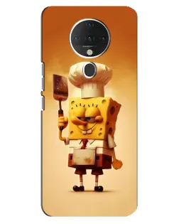 Чехол для TECNO Spark 6 с картинкой «Губка Боб повар»