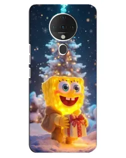 Чехол для TECNO Spark 6 с картинкой «Рождественский Спанч Боб»