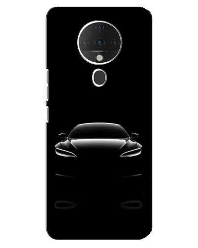 Чехол для TECNO Spark 6 с картинкой «Силуэт Tesla Night»