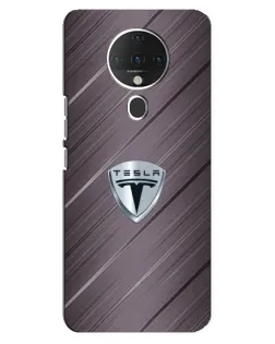 Чехол для TECNO Spark 6 с картинкой «Металлическая текстура Tesla»
