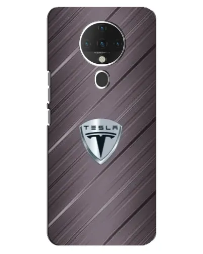 Чехол для TECNO Spark 6 с картинкой «Металлическая текстура Tesla»