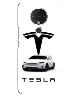 Чехол для TECNO Spark 6 с картинкой «Tesla White Style»