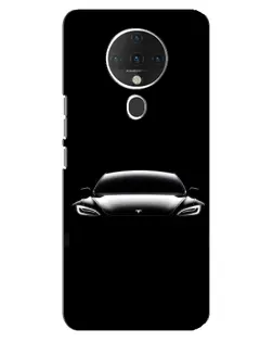 Чехол для TECNO Spark 6 с картинкой «Фары Tesla Night»