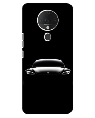 Чехол для TECNO Spark 6 с картинкой «Фары Tesla Night»