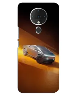 Чехол для TECNO Spark 6 с картинкой «Cybertruck в пустыне»