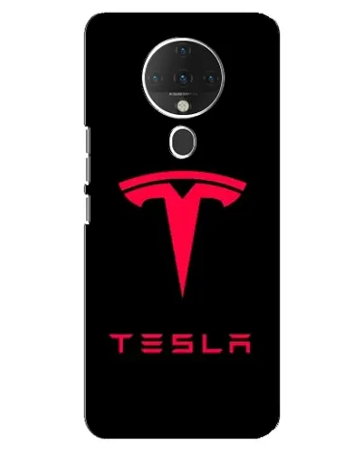 Чехол для TECNO Spark 6 с картинкой «Tesla Red Logo»
