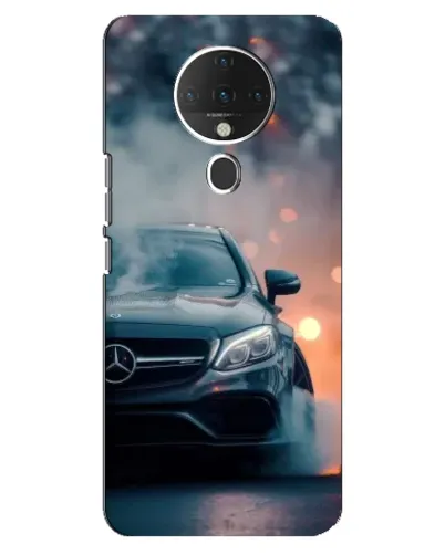 Чехол для TECNO Spark 6 с картинкой «Mercedes — ночной город»