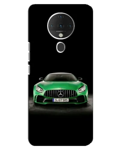 Чехол для TECNO Spark 6 с картинкой «Mercedes — неоновый лого»