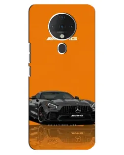 Чехол для TECNO Spark 6 с картинкой «Оранжевый Mercedes AMG»