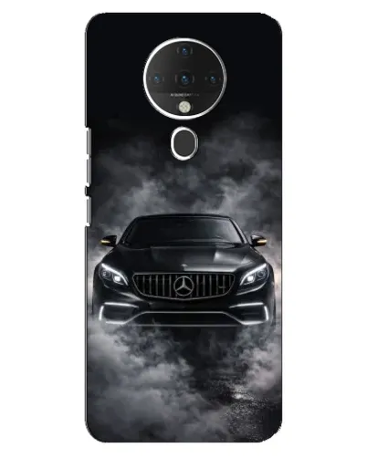 Чехол для TECNO Spark 6 с картинкой «Mercedes в дыму»