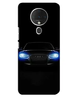 Чехол для TECNO Spark 6 с картинкой «Audi в неоне»