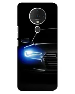 Чехол для TECNO Spark 6 с картинкой «Неоновый взгляд Audi»