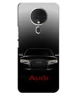 Чехол для TECNO Spark 6 с картинкой «Audi — градиентный контур»