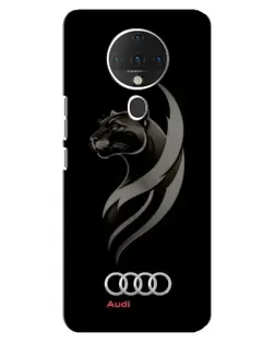 Чехол для TECNO Spark 6 с картинкой «Графика — пантера и Audi»