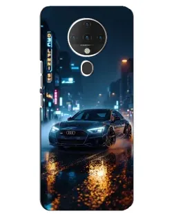 Чехол для TECNO Spark 6 с картинкой «Ночной город и Audi»
