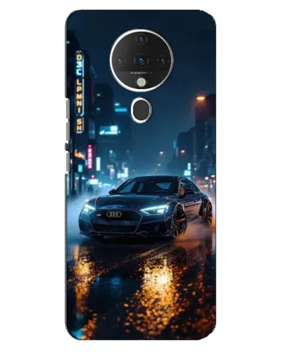 Чехол для TECNO Spark 6 с картинкой «Ночной город и Audi» Чехол для TECNO Spark 6 с картинкой «Ночной город и Audi»