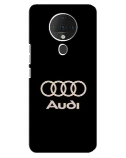 Чехол для TECNO Spark 6 с картинкой «Audi — золотой логотип»
