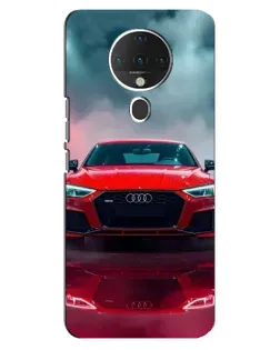 Чехол для TECNO Spark 6 с картинкой «Audi RS — красный стиль»
