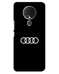 Чехол для TECNO Spark 6 с картинкой «Audi White Logo»