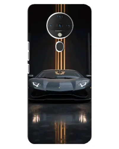 Чехол для TECNO Spark 6 с картинкой «Lamborghini золотые линии»