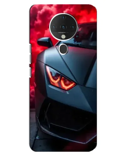 Чехол для TECNO Spark 6 с картинкой «Lamborghini красное сияние»