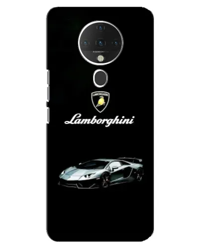 Чехол для TECNO Spark 6 с картинкой «Логотип Lamborghini классика»
