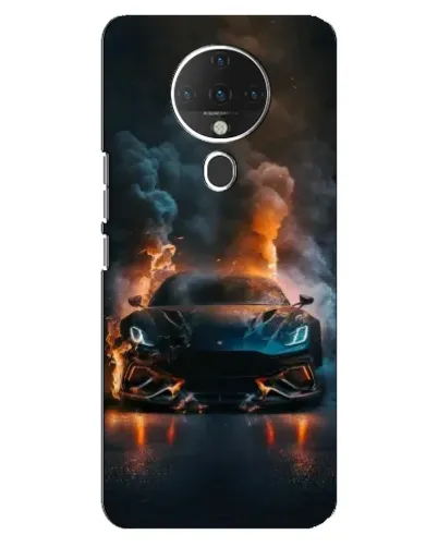 Чехол для TECNO Spark 6 с картинкой «Lamborghini дымная эстетика»
